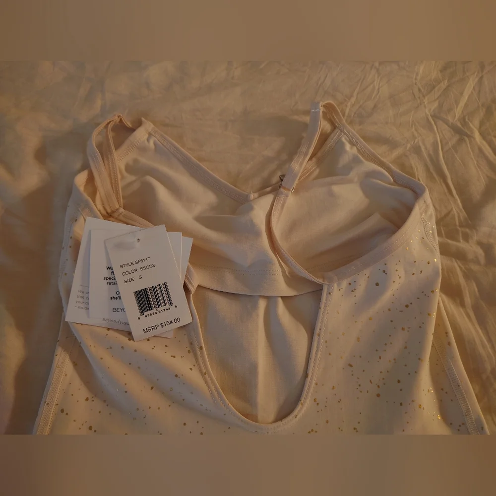 NWT Gold Ivory BEYOND YOGA Alloy Ombre Elevation Jumpsuit S Carbon38 Small HTF - Picture 9 of 11